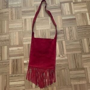 Vintage y2K GAP suede fringed bag